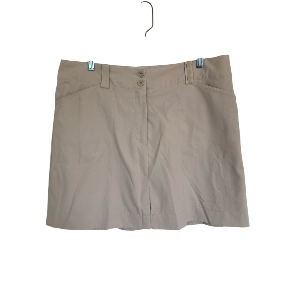 Nike Golf Dri-FIT Women's Skort Size‎ 14 Tan Tour Performance Athletic Outdoors